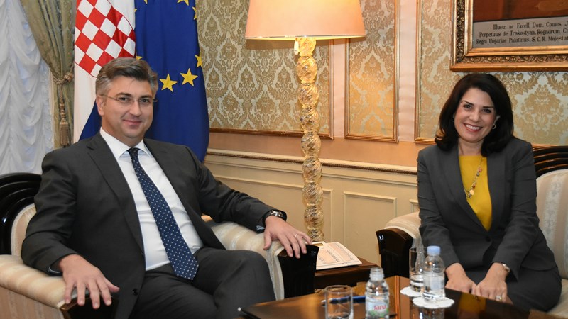 Predsjednik Vlade Andrej Plenković primio veleposlanicu SAD-a u oproštajni posjet  